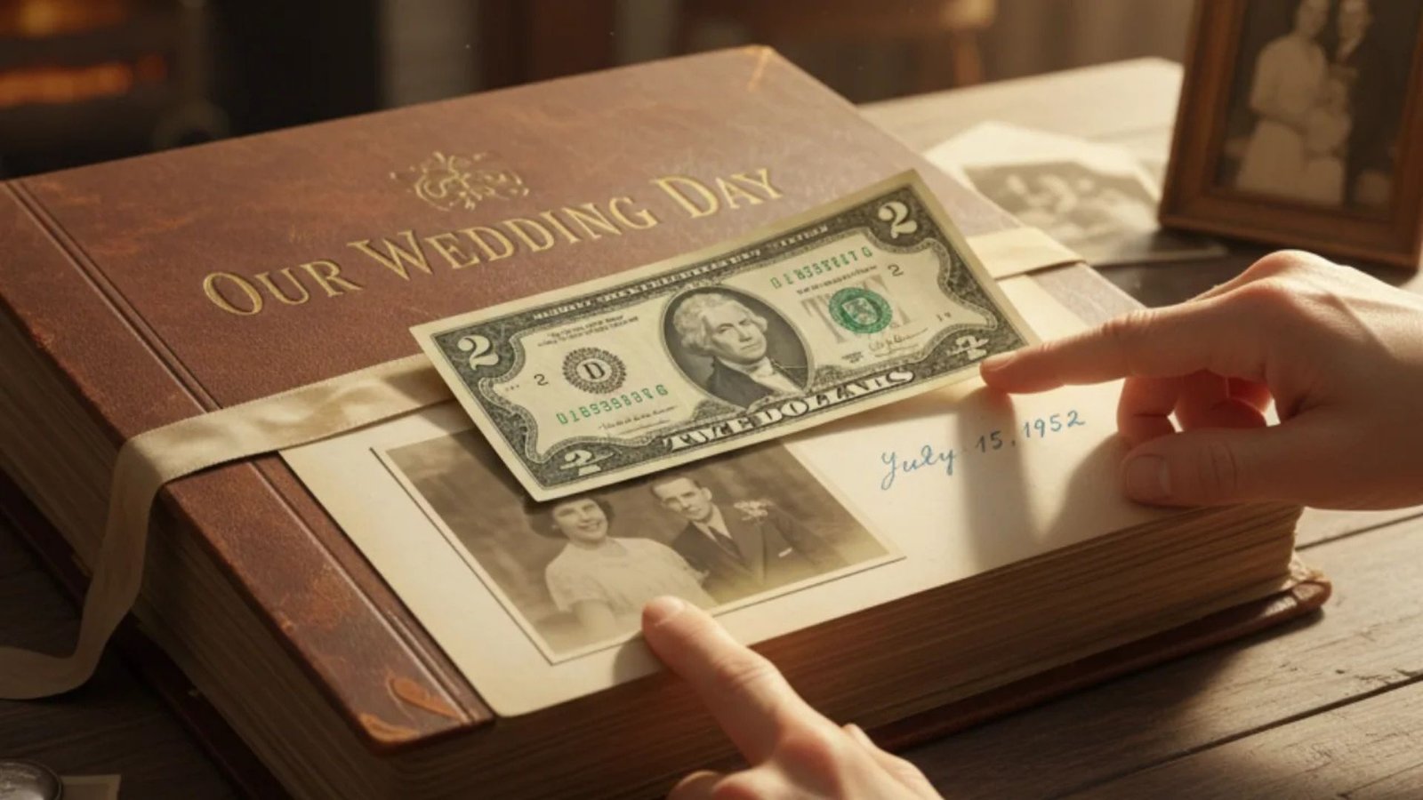 Forgotten $2 Bill in Wedding Album Turns Into Hidden Family Treasure